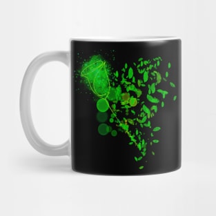 Green Rose taken by Leaves Mug